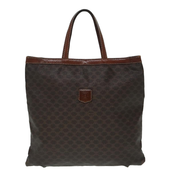 CELINE Macadam Canvas Hand Bag PVC Leather Brown Auth 92565 - Picture 13 of 16